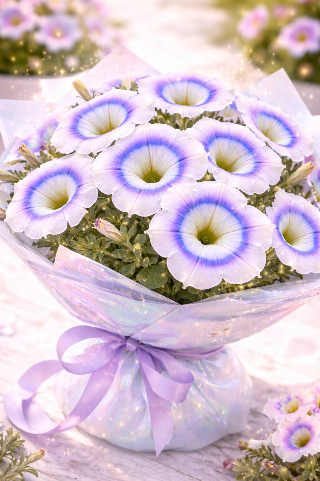 Orbit Bloom arrangement with soft cosmic hues