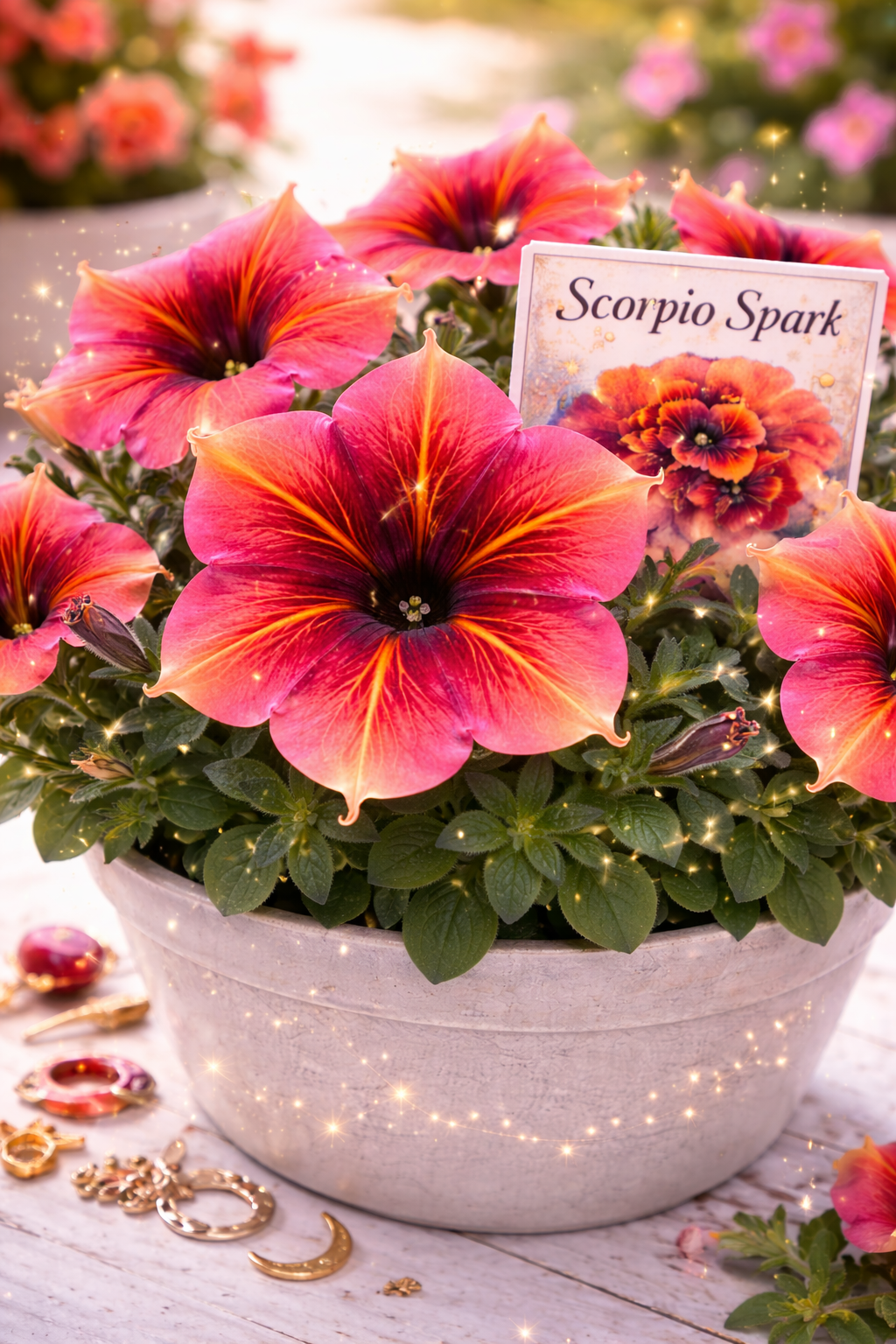 Scorpio Spark arrangement with luminous accents